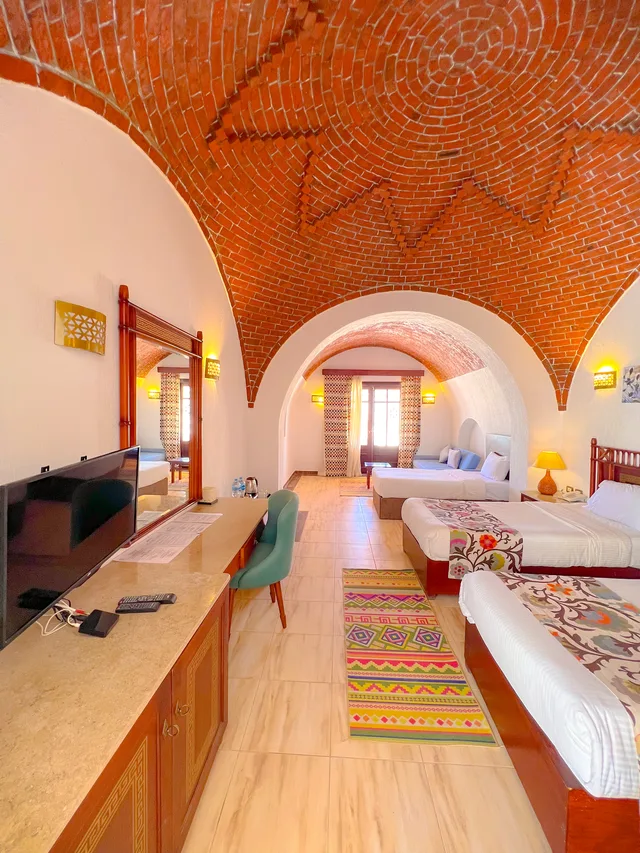 غرفة بسرير مزدوج بإطلالة على البحر، Beach Safari Nubian Resort 5/5