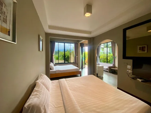 غرفة عائلية بسريرين كينج بإطلالة على الحديقة، Krin Resort 1/1