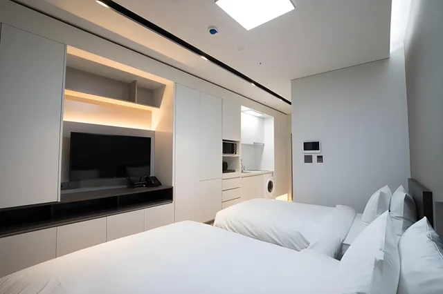 غرفة ديلوكس بسريرين منفصلين بإطلالة على البحر، Sunrise Hotel Sokcho 1/2