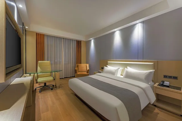غرفة بزنس بسرير كوين، Meihao Mingyue Hotel International Finance City Keyun Road Metro Branch 2/10