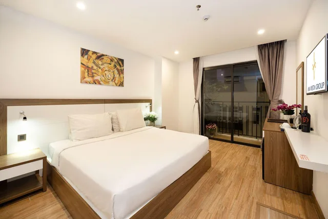 غرفة ديلوكس بسرير مزدوج أو سريرين منفصلين بشرفة، An Vista Hotel 3/5