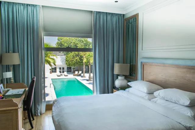 غرفة بسرير مزدوج بإطلالة على المسبح، Palmyard hotel 5/7