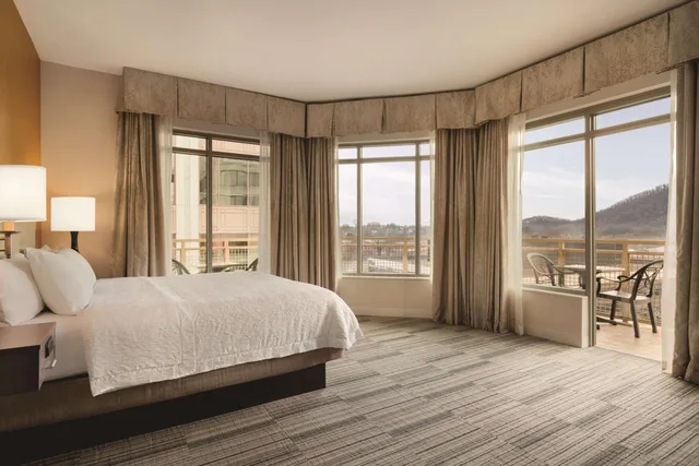 جناح استوديو ركني بسرير كينج بشرفة مع أريكة، Hampton Inn And Suites Roanoke-Downtown 1/6