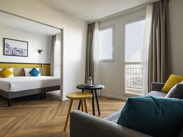 شقة بسريرين مزدوجين بغرفة نوم واحدة، Adagio Paris Montrouge 4/8