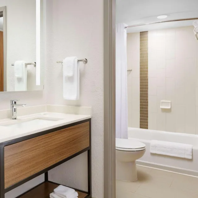 غرفة بسريرين مزدوجين مع أريكة في طابق مرتفع، Hyatt Place Orlando / I-Drive / Convention Center 4/7