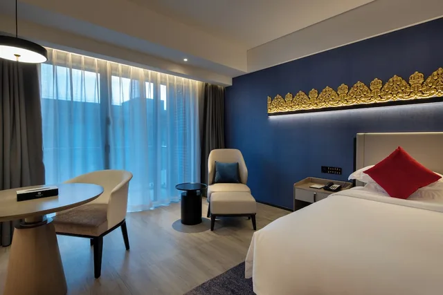 غرفة ديلوكس بسرير كينج بإطلالة على المدينة، Tian Yi International Hotel 8/10