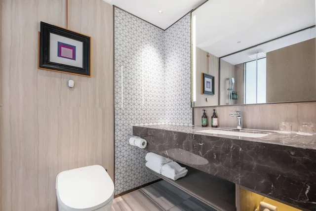 غرفة قياسية بسريرين منفصلين بإطلالة على المدينة، Crowne Plaza City Center Ningbo 5/5