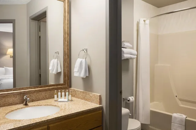 جناح بسرير كوين بغرفة نوم واحدة مع أريكة، Travelodge by Wyndham Edmonton Airport 3/5