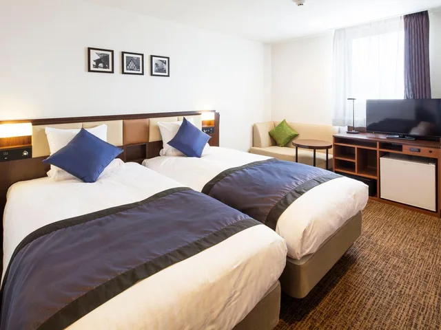 غرفة بسريرين منفصلين في الملحق للمدخنين، Hotel Mystays Kanazawa Castle 2/2