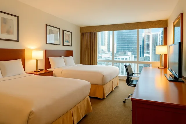 Deluxe, 2 Queen Beds, LIC Manhattan View Hotel 1/1
