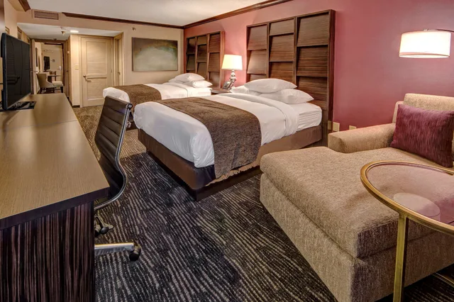 جناح بريميوم بسريرين كوين مع أريكة بمطبخ صغير، Doubletree By Hilton Hotel Decatur Riverfront 3/5