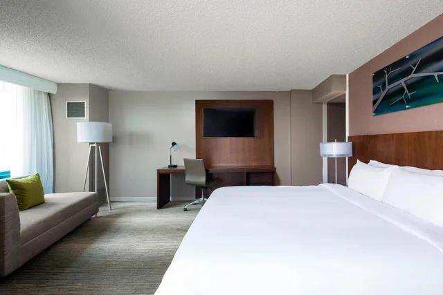 غرفة بسرير كينج بحوض استحمام لذوي الإعاقة، Falls Church Marriott Fairview Park 2/10