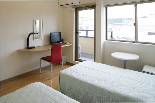 غرفة غربية قياسية بسريرين منفصلين، Matsubaya Ryokan 5/5