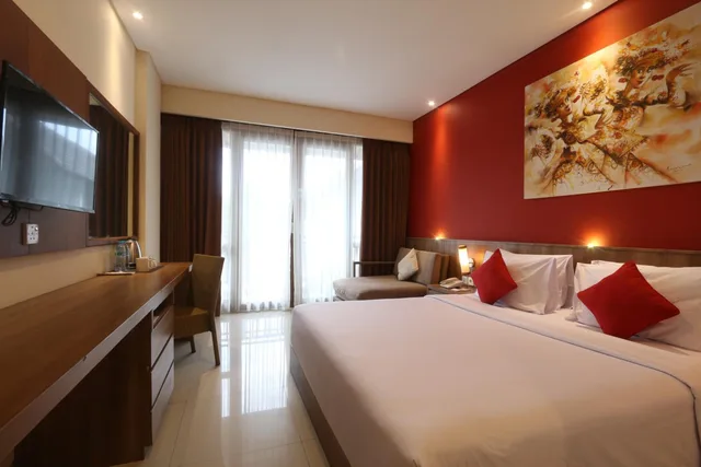غرفة بريميير ديلوكس بسرير مزدوج بإطلالة على المدينة، Grand La Walon Hotel 3/8
