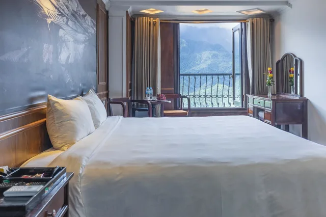 غرفة ديلوكس بسريرين منفصلين بإطلالة على الجبل، Delta Sapa Hotel 2/5