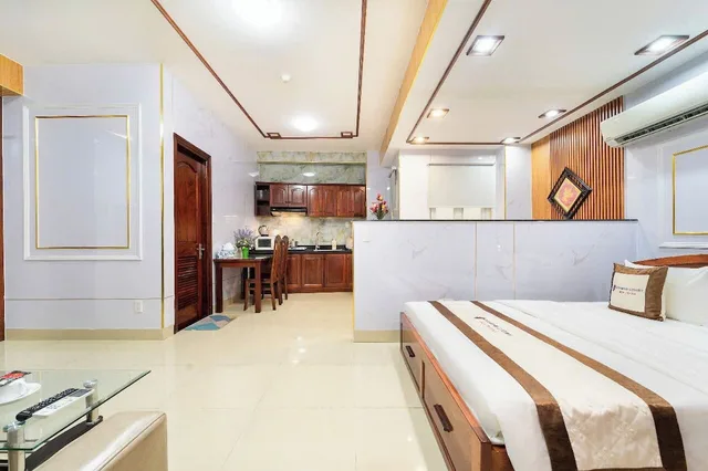 شقة سوبيريور بسرير كوين بغرفة نوم واحدة للمدخنين، Diamond Luxury Ben Thanh 6/10