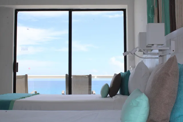 غرفة ديلوكس بسرير كينج بإطلالة على البحر، Cyan Cancun Resort & Spa 3/4