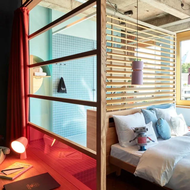 غرفة كبيرة بسرير كينج، 25hours Hotel The Circle 4/5
