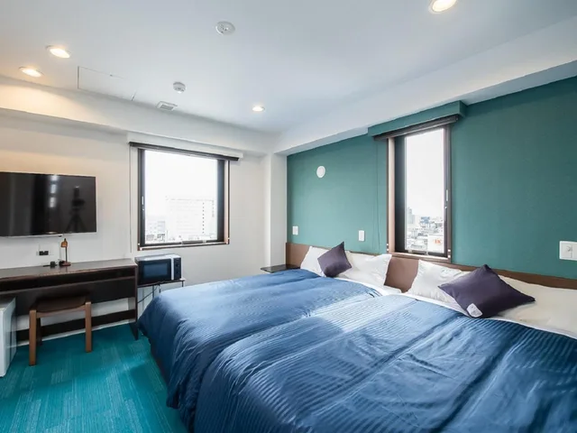 Semi Room, 2 Semi Double Beds, Smoking، Hotel Livemax Gifu Ekimae 1/1