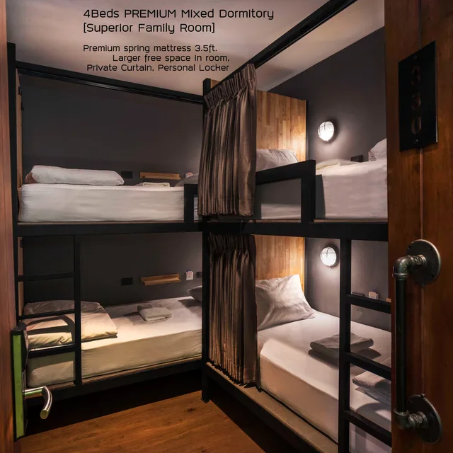 غرفة سوبيريور عائلية بأسرّة بطابقين، Timber Hostel 5/9