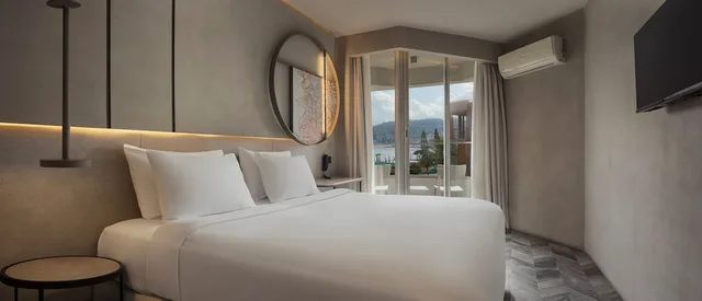 غرفة بسريرين منفصلين بإطلالة جزئية على البحر، Alanya Buyuk Hotel 2/5