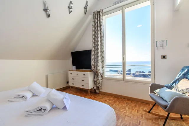 جناح بسرير كينج بإطلالة على البحر، Best Western Hotel De La Plage 1/4