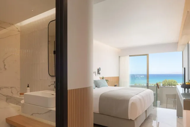 غرفة بريميوم بسرير مزدوج بإطلالة على البحر، Agapi Beach Resort Premium All Inclusive 1/1