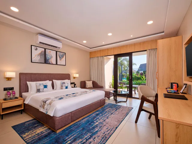 غرفة بريميير بسرير كوين بإطلالة على الحديقة، Vindhyachal Resort 1/1