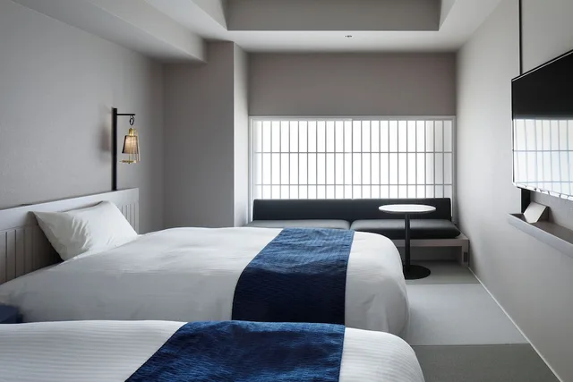 غرفة بسريرين منفصلين بأرضية تاتامي لغير المدخنين، Hotel Torifito Kanazawa 1/2