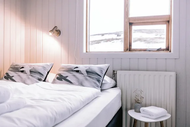 كوخ بسريرين منفصلين بغرفتي نوم، Hlíð Cottages 1/6