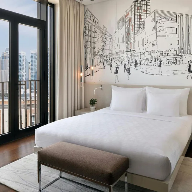 جناح تنفيذي بسرير كينج بغرفة نوم واحدة، La Ville Hotel And Suites City Walk Dubai Autograph Collection 1/10