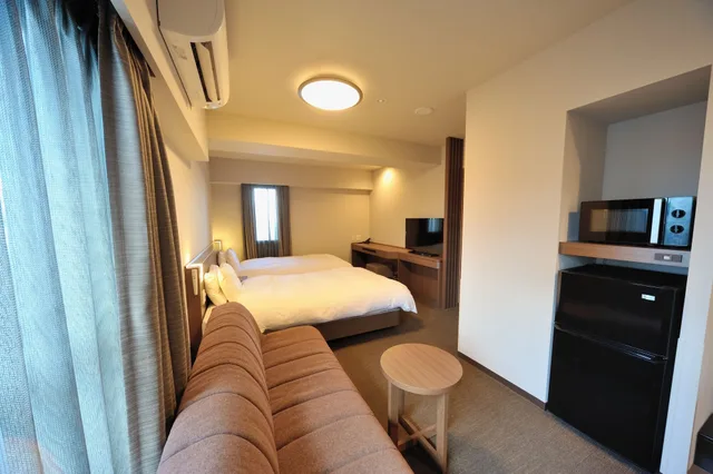Semi Room, Deluxe, Twin Beds, 2 Semi Double Beds, Sofa، Dormy Inn Meguro Aobadai 3/8
