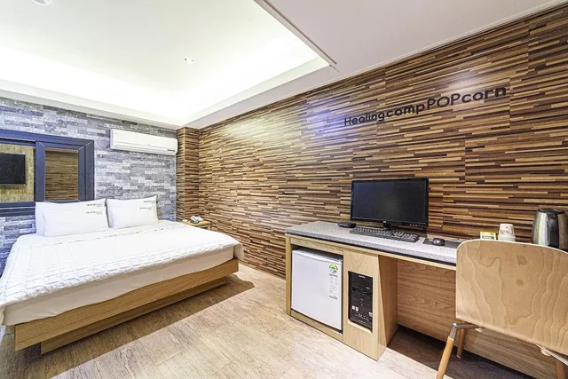 غرفة بريميوم بسرير مزدوج، Busan Station Popcorn Hotel 3/3
