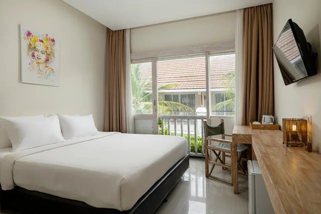 غرفة سوبيريور بسرير مزدوج أو سريرين منفصلين بإطلالة على المسبح، The Beach House Resort 2/2