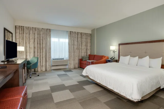 غرفة بسرير كينج مع أريكة لذوي الإعاقة، Hampton Inn Suites Deland 1/8