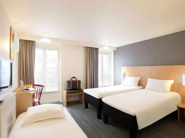 غرفة قياسية بسرير مزدوج وسرير فردي، ibis Paris Gare du Nord TGV 4/8