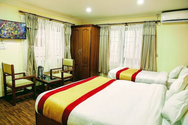 غرفة قياسية بسرير مزدوج أو سريرين منفصلين بإطلالة على الحديقة، Kathmandu Garden Home 1/9