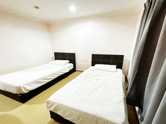 غرفة ديلوكس بسريرين منفصلين، Hotel O Tasik Utama 1/2