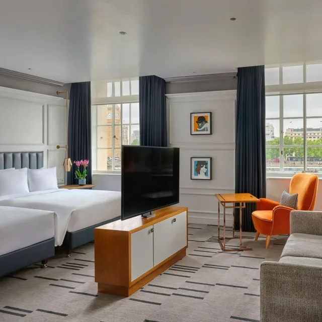 غرفة تنفيذية بسريرين مزدوجين مع أريكة، London Marriott County Hall 2/8