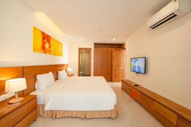 شقة بسريرين كوين وسريرين مزدوجين بإطلالة على المدينة بـ3 غرف نوم مع أريكة، Maple Hotel Apartment 3/4