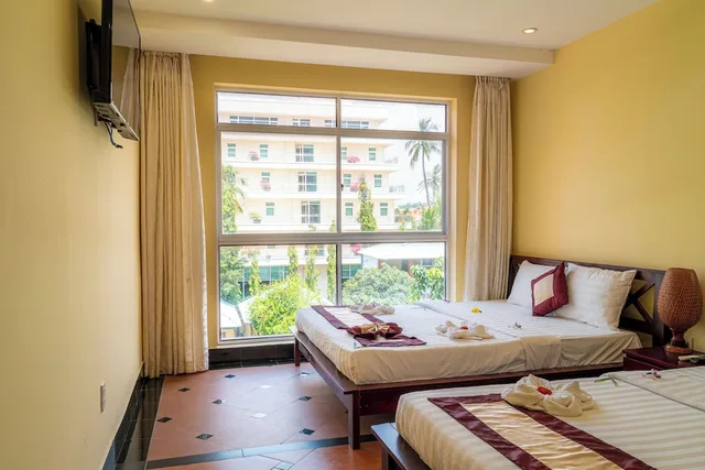 غرفة سوبيريور بسريرين كوين بإطلالة على الحديقة، Thai Hoa Resort 2/10