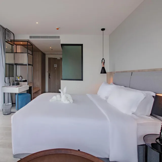 غرفة بريميير بسرير كينج بإطلالة على البحر، Fortune Saeng Chan Beach Rayong 5/10