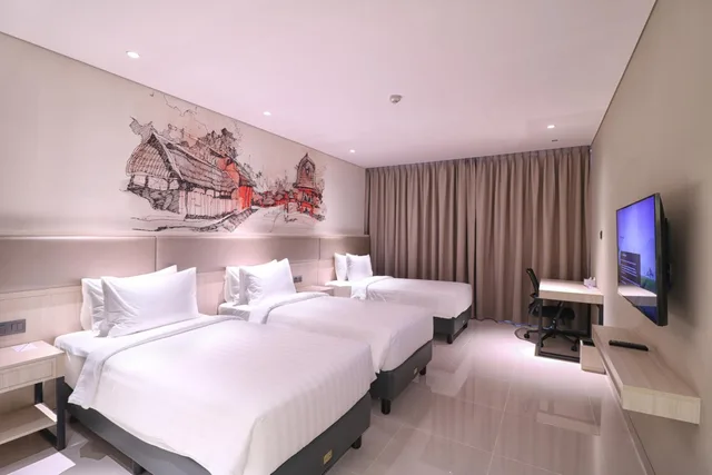غرفة ديلوكس ثلاثية بسرير فردي، Prime Park Hotel And Convention Lombok 3/10