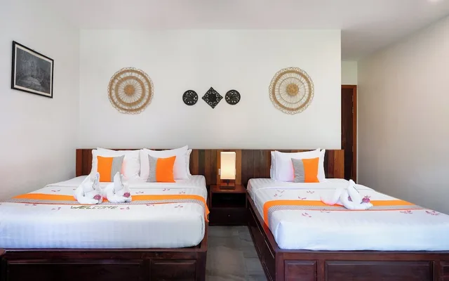 غرفة ديلوكس عائلية بسرير كوين بشرفة، Indra Angkor Residence 8/10