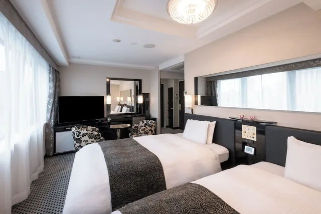 غرفة ديلوكس بسريرين مزدوجين، APA Hotel Mita-Ekimae 1/1