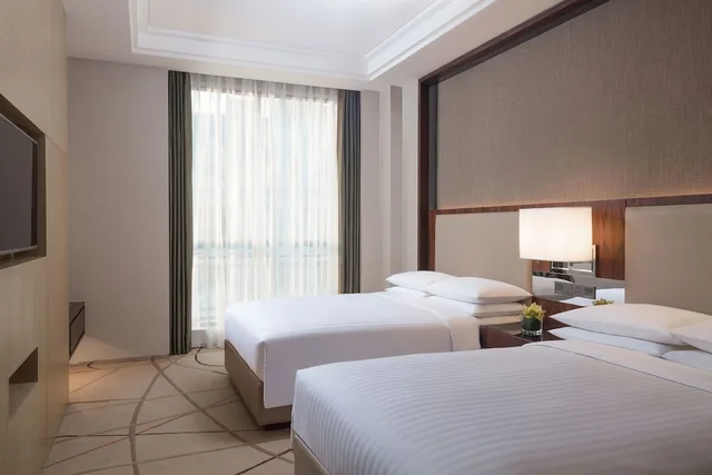 غرفة بريميير بسريرين مزدوجين بإطلالة على المدينة، Courtyard Shanghai Changfeng Park 3/9