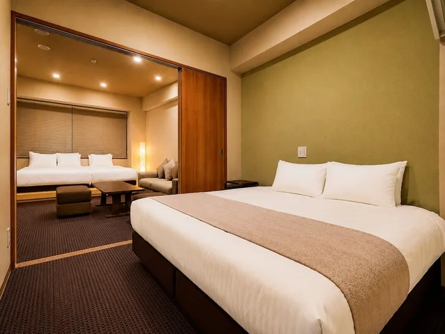 جناح سوبيريور بسرير كوين وسرير فردي بغرفة نوم واحدة بجاكوزي، Randor Residential Hotel Kyoto Suites 1/8