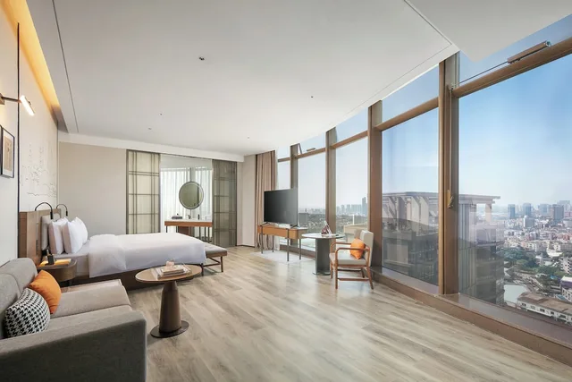 غرفة ديلوكس مفردة بسرير كوين، UrCove by Hyatt Foshan Downtown 3/6