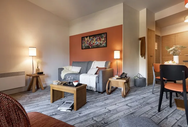 شقة بسريرين منفصلين بإطلالة على الجبل بشرفة بغرفة نوم واحدة مع أريكة، Pierre Vacances Premium Flaine Les Terrasses D Eos 5/9