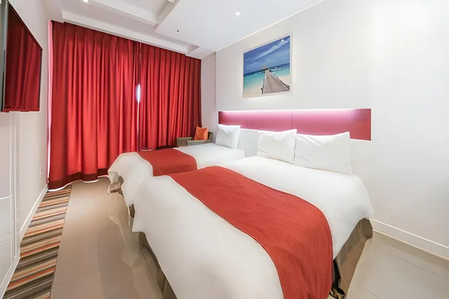 Room, 1 Double and 1 Single Bed, Village View، Aimi Jeju Beach Hotel 1/1